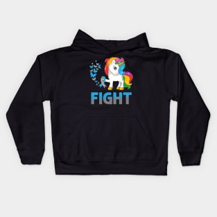 Fight Diabetes Awareness Unicorn Kids Hoodie